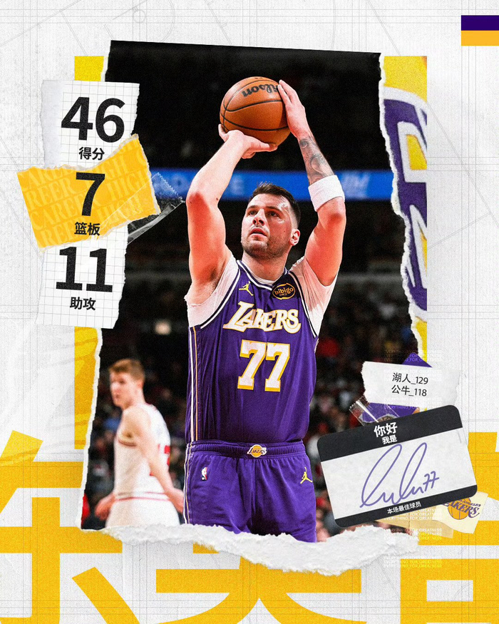 东契奇40+得分掩盖防守短板|常规赛|湖人|体育赛事讨论|卢卡-东契奇|芝加哥公牛队_新浪体育_新浪新闻